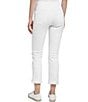 Lysse Boyfriend Cuffed Denim Leggings, Color:White - Image 2