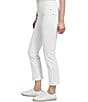 Lysse Boyfriend Cuffed Denim Leggings, Color:White - Image 3