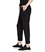 Lysse Julia Stretch Crepe Cuffed Jogger Leggings, Color:Black - Image 3