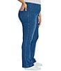 Lysse Plus Size Denim Baby Bootcut Leggings, Color:Mid Wash - Image 3