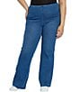 Lysse Plus Size Stretch Denim Trouser Leggings, Color:Mid Wash - Image 1