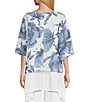 Color:White Combo - Image 2 - M Made In Italy 2 Piece Linen Tunic