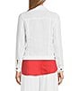Color:White - Image 2 - Button Front Linen Jacket