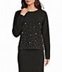M Made in Italy Coordinating Knit Crew Neck Long Sleeve Sweater - Image 1