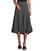 Color:Anthracite - Image 1 - Cotton Gauze Skirt