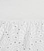 Color:White - Image 4 - M Made In Italy Eyelet Elastic Waist Pull-On A-Line Midi Skirt