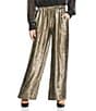 M Made in Italy Foil Pull On Wide Leg Pants - Image 1
