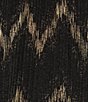 M Made in Italy Knit Foil Chevron Print Pull-On Pants - Image 4