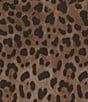 M Made in Italy Leopard Mesh Mock Neck Long Sleeve A-Line Maxi Dress, Color:Leopard - Image 3