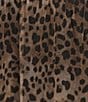 M Made in Italy Leopard Mesh Pull On A-Line Midi Skirt, Color:Leopard - Image 4