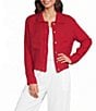 M Made in Italy Linen Point Collar Long Sleeve Button Front Jacket - Image 1