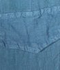 Color:Jeans - Image 3 - M Made In Italy Linen Side Pocket Cropped Belted Cuffed Pant