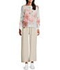 M Made In Italy Linen Straight Leg Drawstring Pants - Image 3