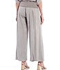 Color:Taupe - Image 2 - Pull-On Pleat Ankle Wide Leg Pants