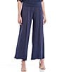 Color:Navy - Image 1 - Pull-On Pleated Ankle Coordinating Wide Leg Pants