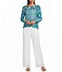 M Made in Italy Silky Wide Leg Pull-On Pants - Image 3