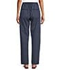 M Made in Italy Stretch Poplin Pin Stripe Pull-On Pants - Image 2