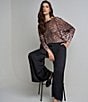 M Made in Italy Woven Satin High Rise Flat Front Wide Leg Pull On Pants - Image 5