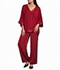 M Made in Italy Woven Satin Wide Leg Pull-On Pants - Image 3