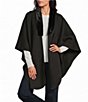 M Made In Italy Woven Shawl Collar 3/4 Sleeve Open Front Cape - Image 1