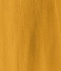 Color:Senape - Image 4 - Woven Silky Scoop Neck 3/4 Sleeve Coordinating High-Low Hem Top