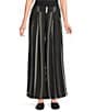 M Made in Italy Woven Stripe Wide Leg Crop Length Pull-On Coordinating Pants - Image 1