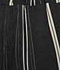 M Made in Italy Woven Stripe Wide Leg Crop Length Pull-On Coordinating Pants - Image 4