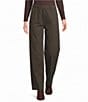 M Made in Italy Woven Twill Barrel Leg Pull On Pants - Image 1
