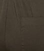 M Made in Italy Woven Twill Barrel Leg Pull On Pants - Image 3