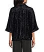 M Made in Italy Woven Velvet Johnny Collar 3/4 Sleeve Tunic - Image 2