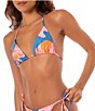 Maaji Balmy Magnolia Mirage Reversible Triangle Swim Top, Color:Bright Blue - Image 3