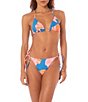 Maaji Balmy Magnolia Mirage Reversible Triangle Swim Top, Color:Bright Blue - Image 4