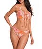 Maaji Dazzle Retro Bloom Reversible Lace Up Bralette Swim Top - Image 3