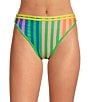 Maaji Elite Striped Mule Reversible High Waist Swim Bottom, Color:Multi - Image 1
