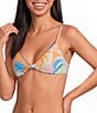 Maaji Solar Bliss Sahara Reversible Knot Front Embroidered Bralette Swim Top - Image 1