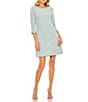Mac Duggal A-line Embellished 3/4 Sleeve Cocktail Dress - Image 1