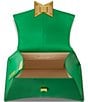 Color:Spring Green - Image 3 - Angular Small Leather Satchel Bag