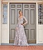 Mac Duggal Appliqued Illusion Long Sleeve A Line Gown, Color:Vintage Lilac - Image 4