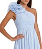 Mac Duggal Asymmetrical One Ruffle Shoulder Sleeveless A-Line Gown - Image 3
