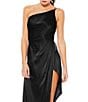 Mac Duggal Asymmetrical One Shoulder Gown, Color:Black - Image 3