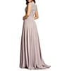 Mac Duggal Beaded Applique Bodice V-Neck Cap Sleeve A-Line Gown - Image 5
