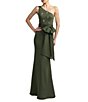 Mac Duggal Beaded Crepe One Shoulder Evening Gown - Image 1