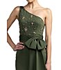 Mac Duggal Beaded Crepe One Shoulder Evening Gown - Image 3