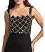 Mac Duggal Beaded Crepe Sleeveless Evening Gown - Image 3
