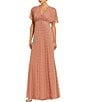 Mac Duggal Beaded Georgette Draped Sleeve Gown - Image 1