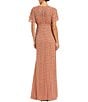Mac Duggal Beaded Georgette Draped Sleeve Gown - Image 2