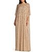 Mac Duggal Beaded Mesh Kaftan Long Dress - Image 1