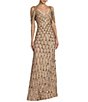Mac Duggal Beaded Mesh Off The Shoulder Evening Gown - Image 1