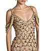 Mac Duggal Beaded Mesh Off The Shoulder Evening Gown - Image 3