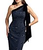 Mac Duggal Beaded Mesh One Shoulder Evening Gown - Image 3